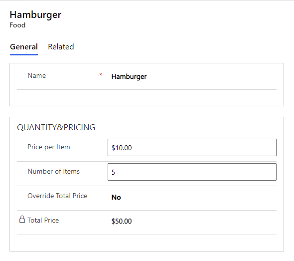 Calculation Example Form 1