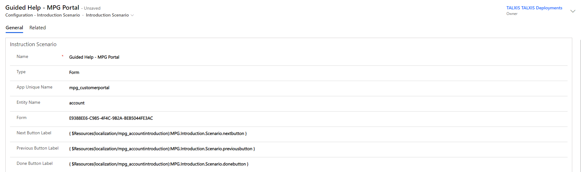 TALXIS Configuration - Introduction Scenario