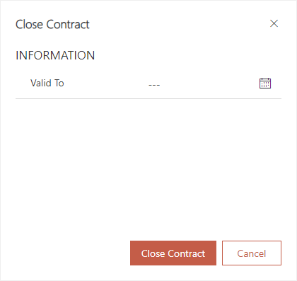 Terminate Contract Dialog