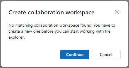 No Collaboration Workspace found