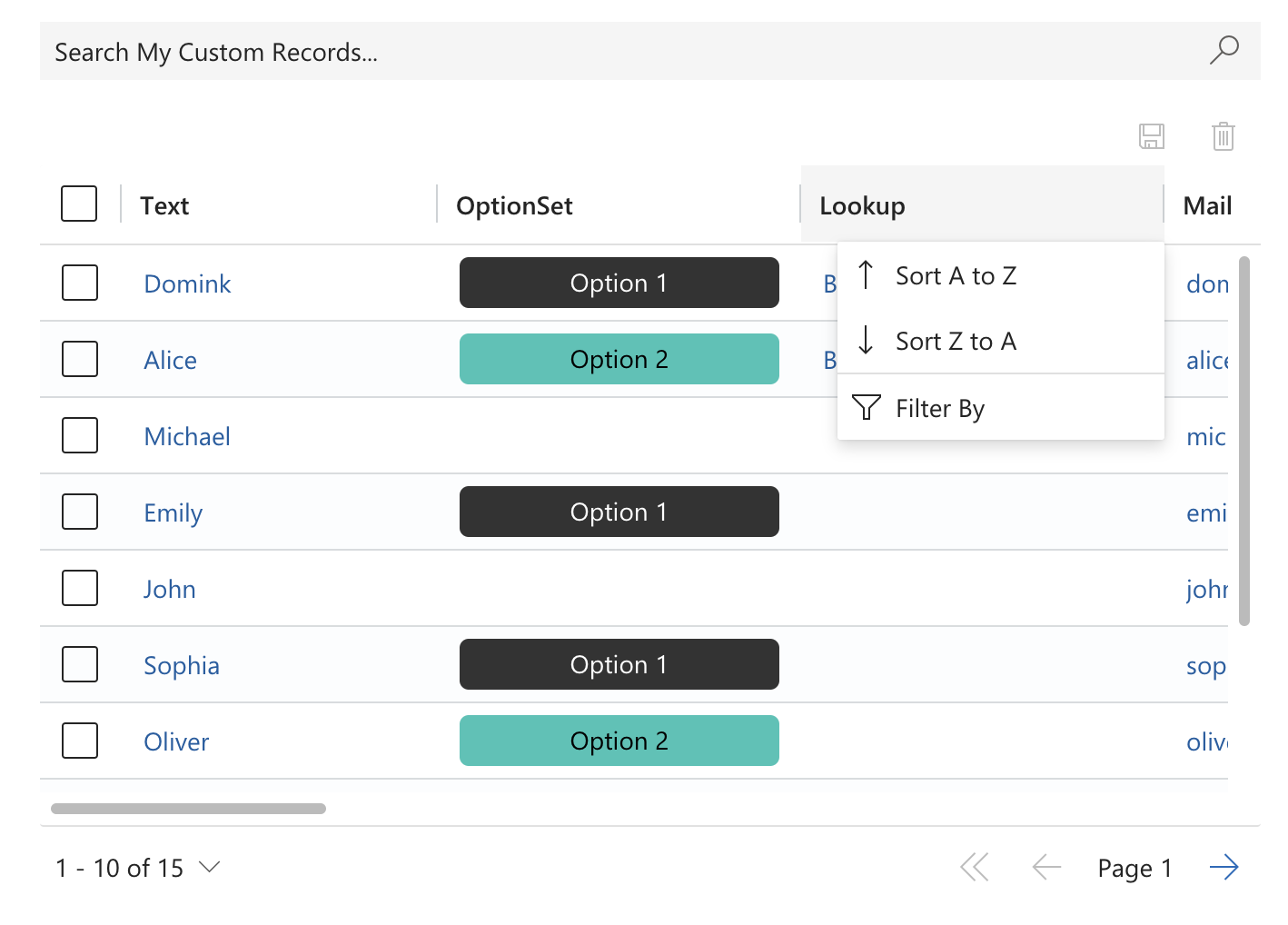 Attachments Grid Displayed On Form