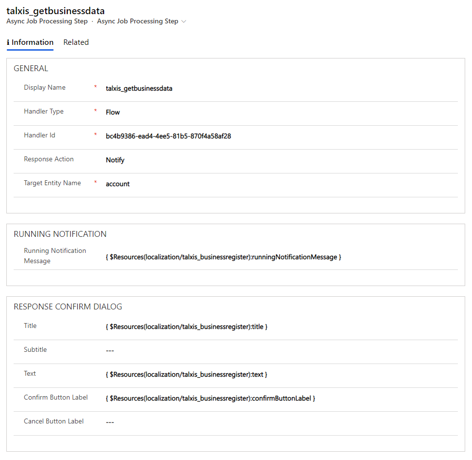 Async Job Processing Step Record