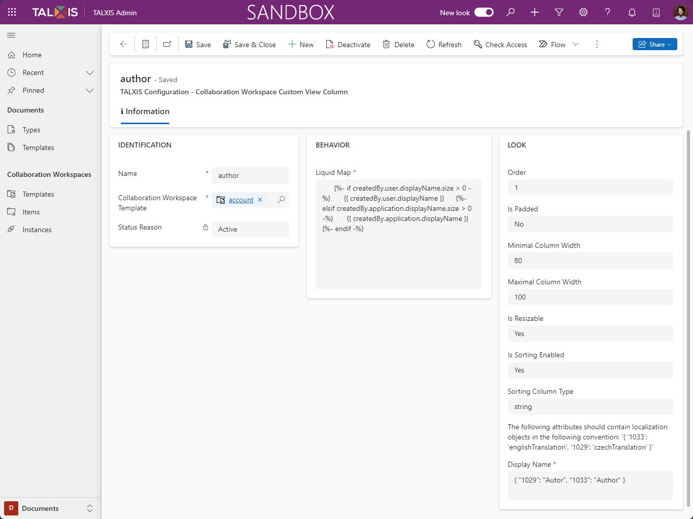 Custom View Columns main form